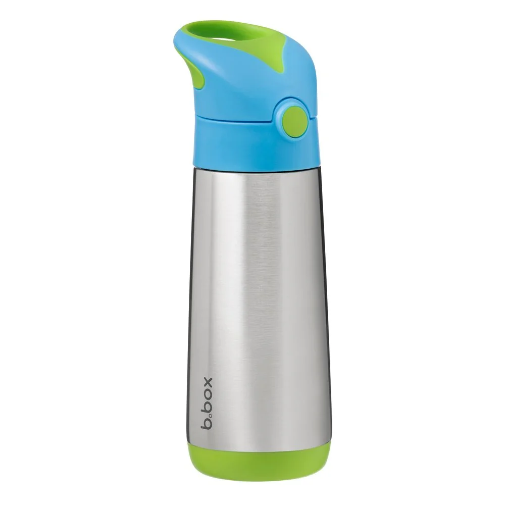 Termoska na pitie so slamkou 500 ml modrá/zelená