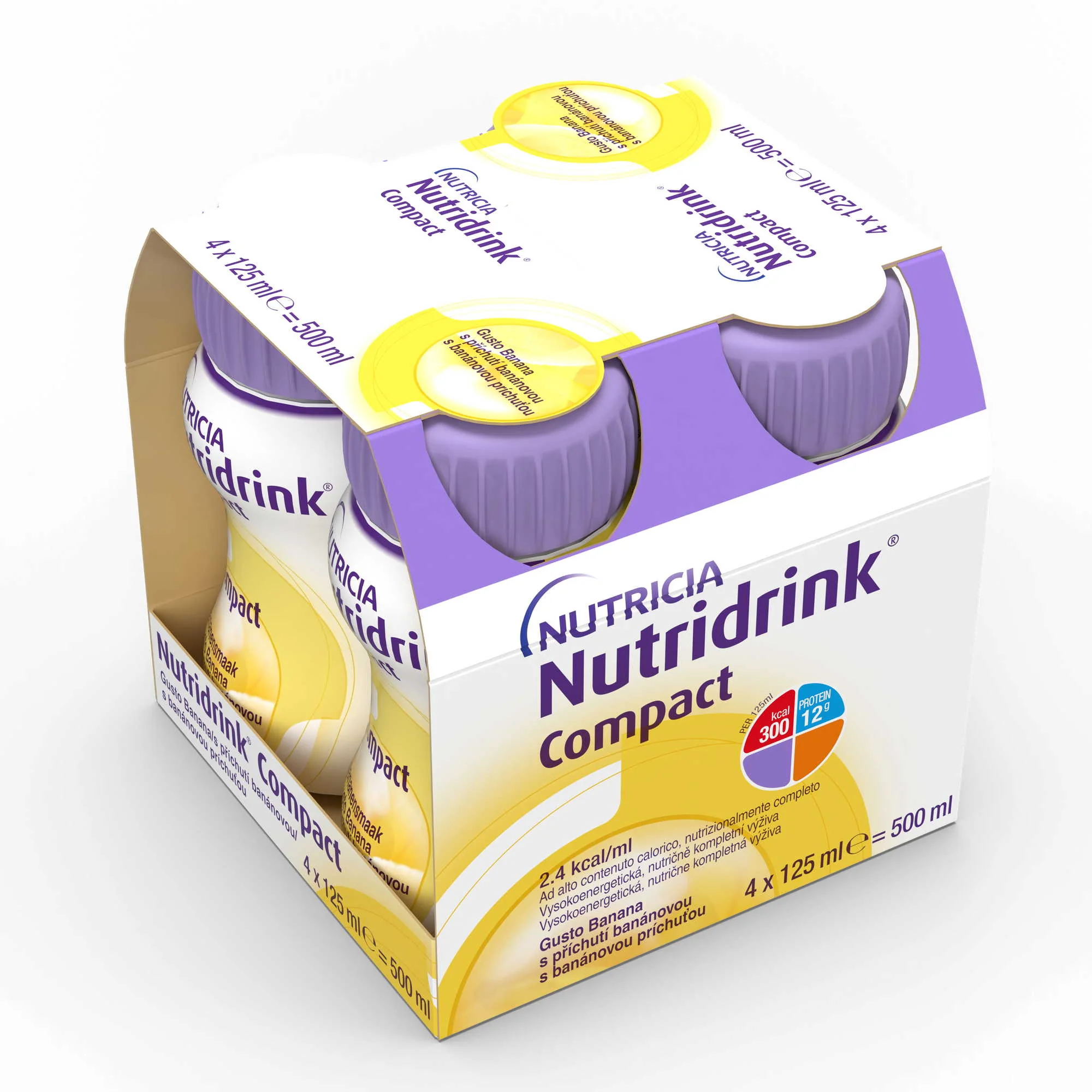 NUTRIDRINK Compact s banánovou príchuťou 4 × 125 ml