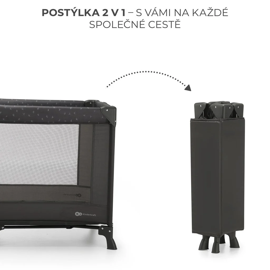 Postieľka cestovná Joy Light grey