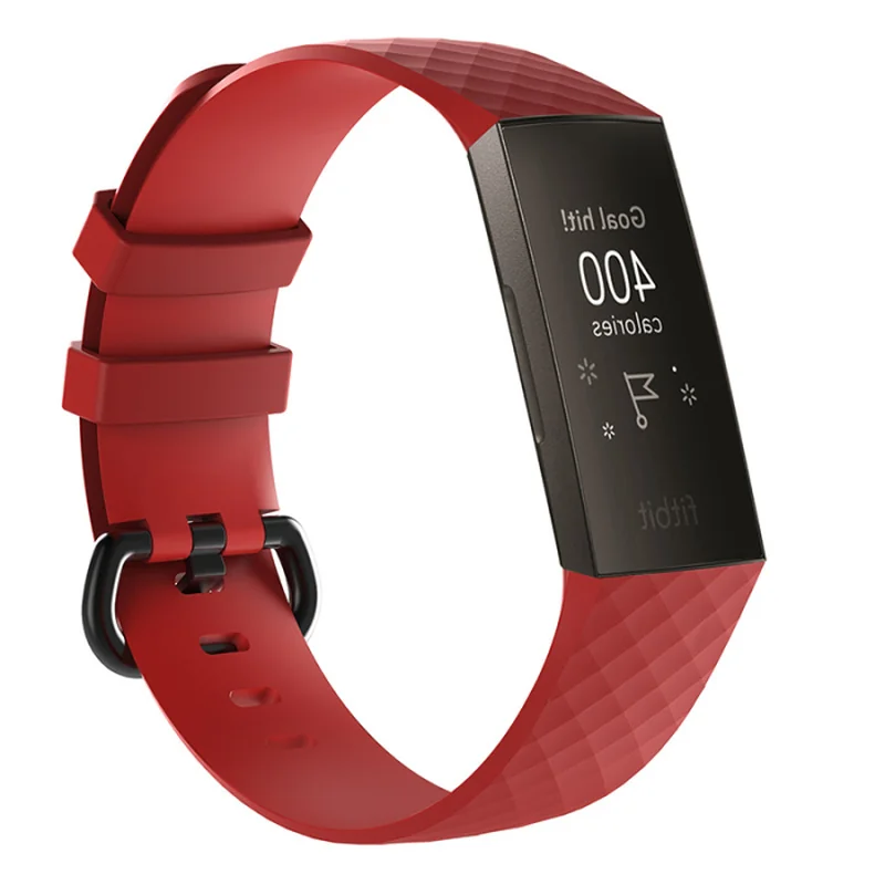 BStrap Silicone Diamond (Small) remienok na Fitbit Charge 3 / 4 red