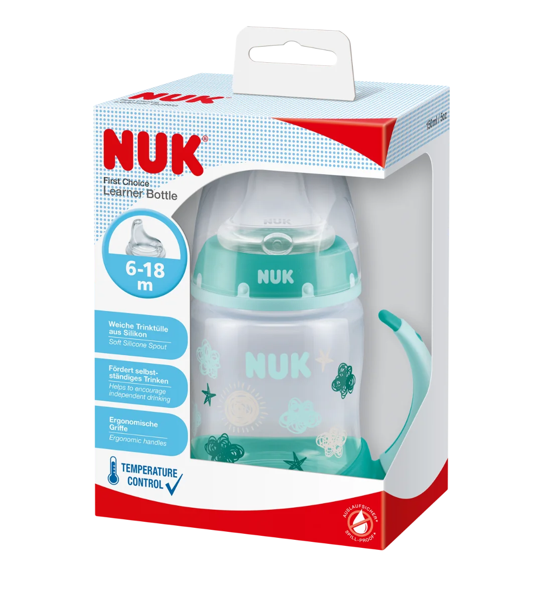 NUK FC FĽAŠA PP Na učenie 1×1 ks, so silikónovým cumlíkom, 6m+