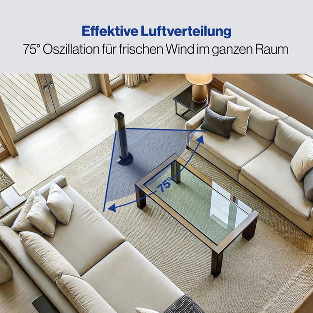Clatronic TVL 3770 stĺpový ventilátor čierny