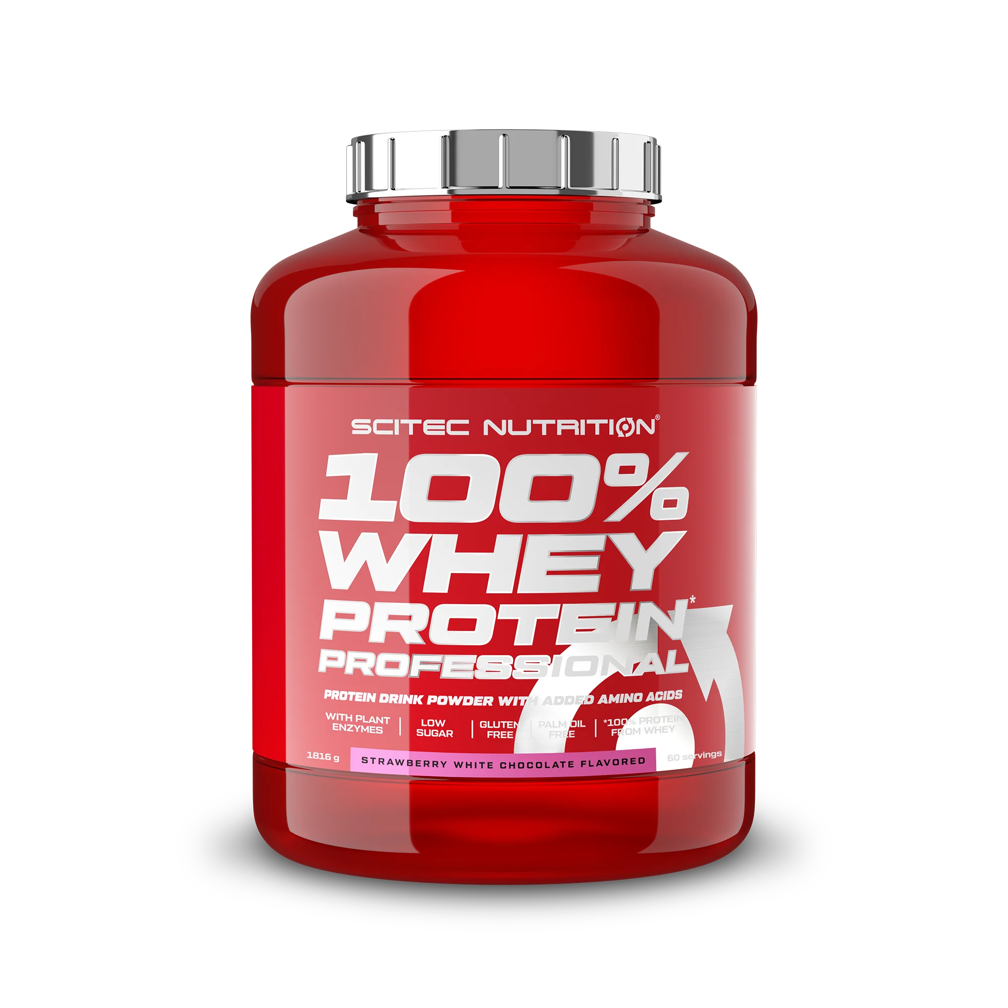 SCITEC NUTRITION 100% Whey Protein Professional  Jahoda - Biela Čokoláda 1816 g