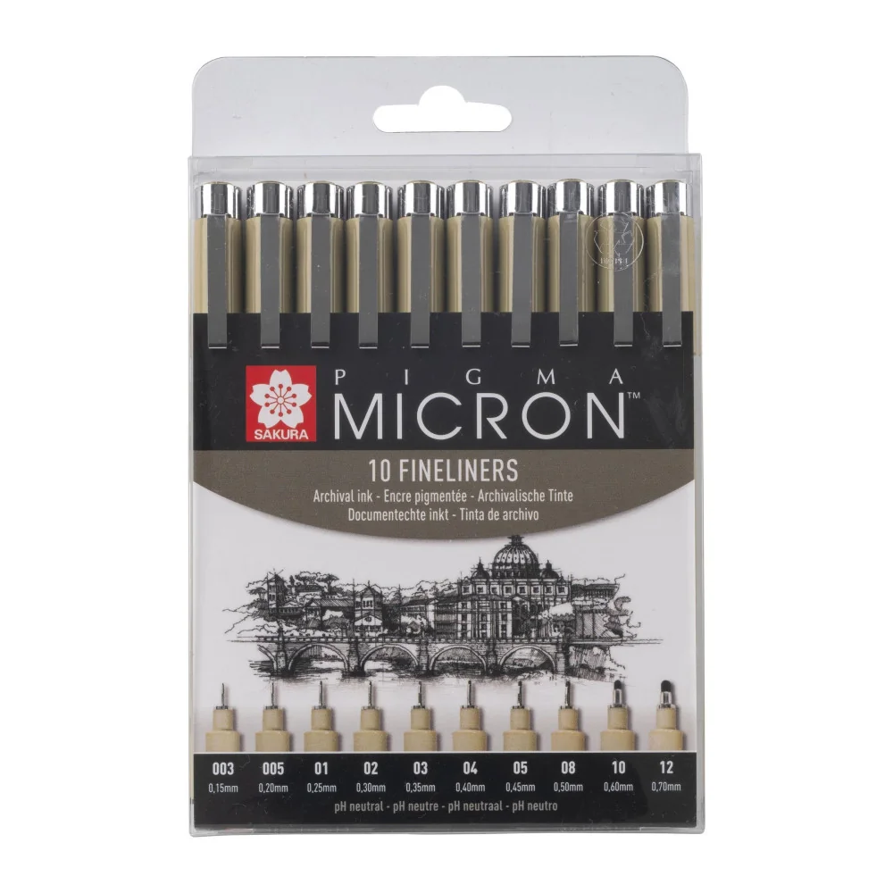 Sakura Pigma Micron Set Black 10ks-Sakura