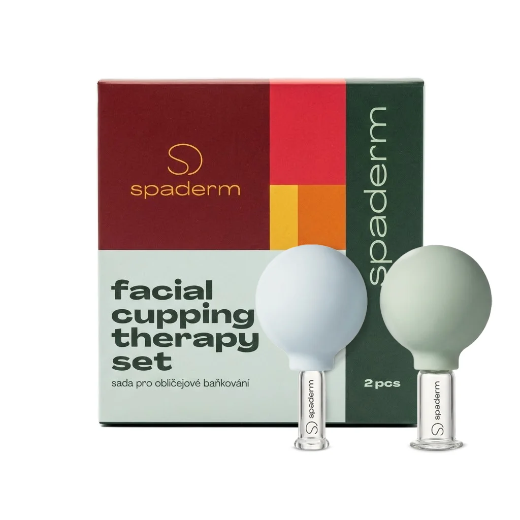 Spaderm Facial Cupping Therapy Set, sada sklenených baniek na tvár 2 ks