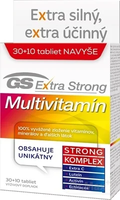 GS Extra Strong Multivitamín 1×40 tbl, multivitamín