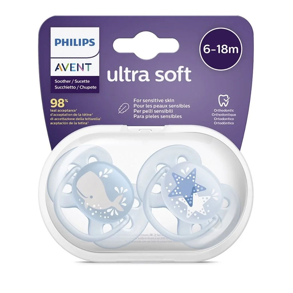 Dojčenský cumlík Ultrasoft Premium Avent 6-18 mesiacov - 2 ks