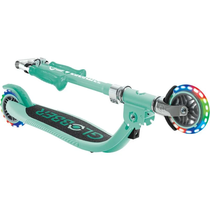GLOBBER - detská skladacia kolobežka Junior - Flow Foldable Junior Lights - Mint