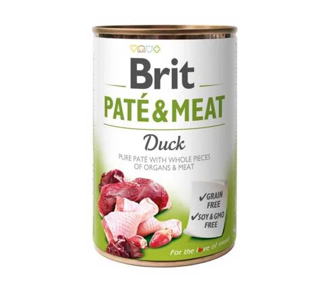 Brit Konzerva Paté & Meat Duck 400g 1×400 g, konzerva pre psy