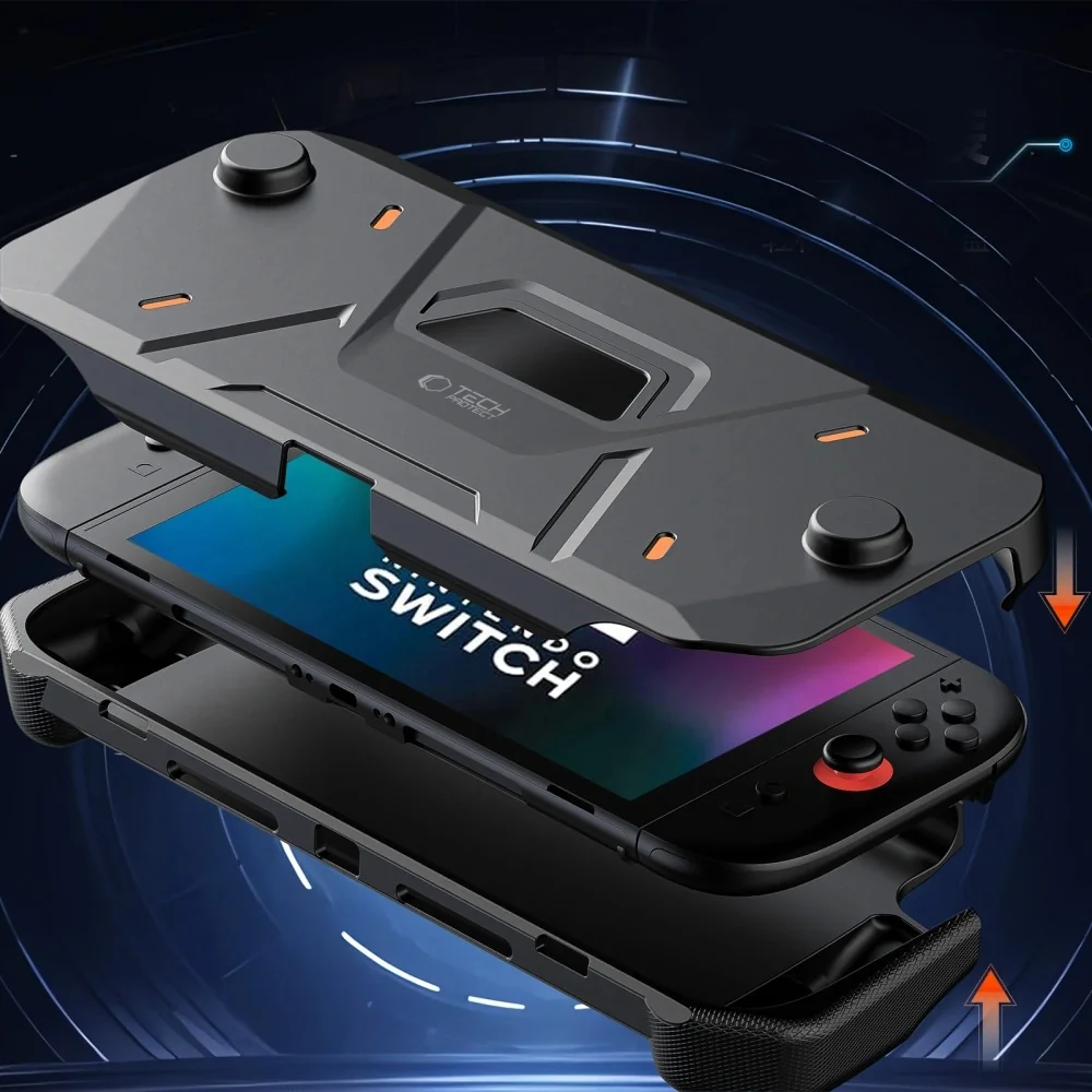 Tech-Protect Carbonox puzdro na Nintendo Switch 2, čierne
