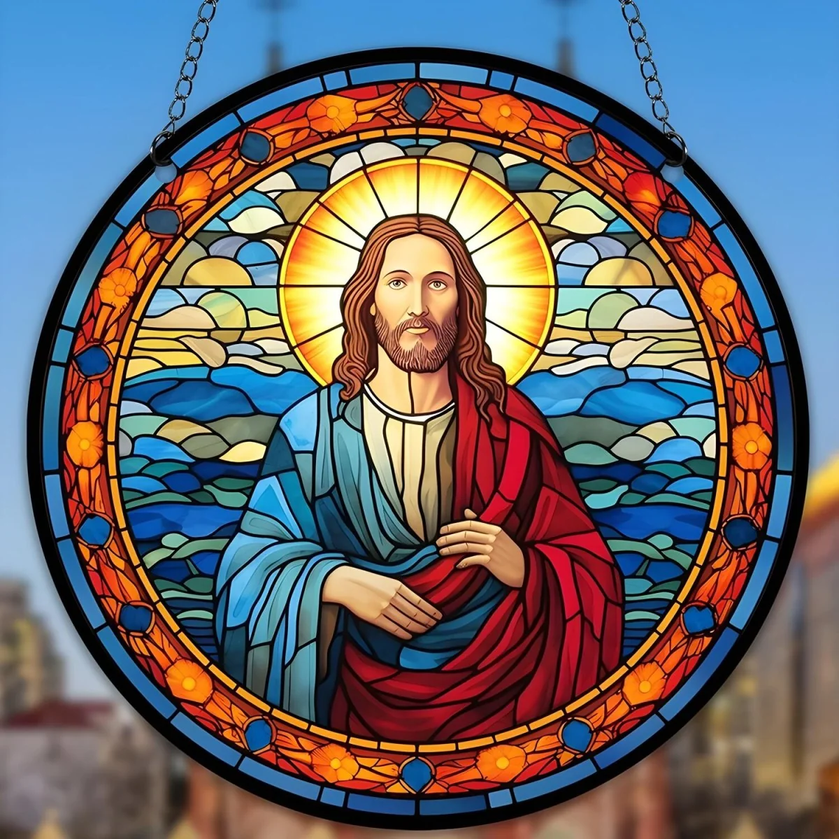 Lapač Slnka s vyobrazením Ježiša XL-30cm x 30cm, multi