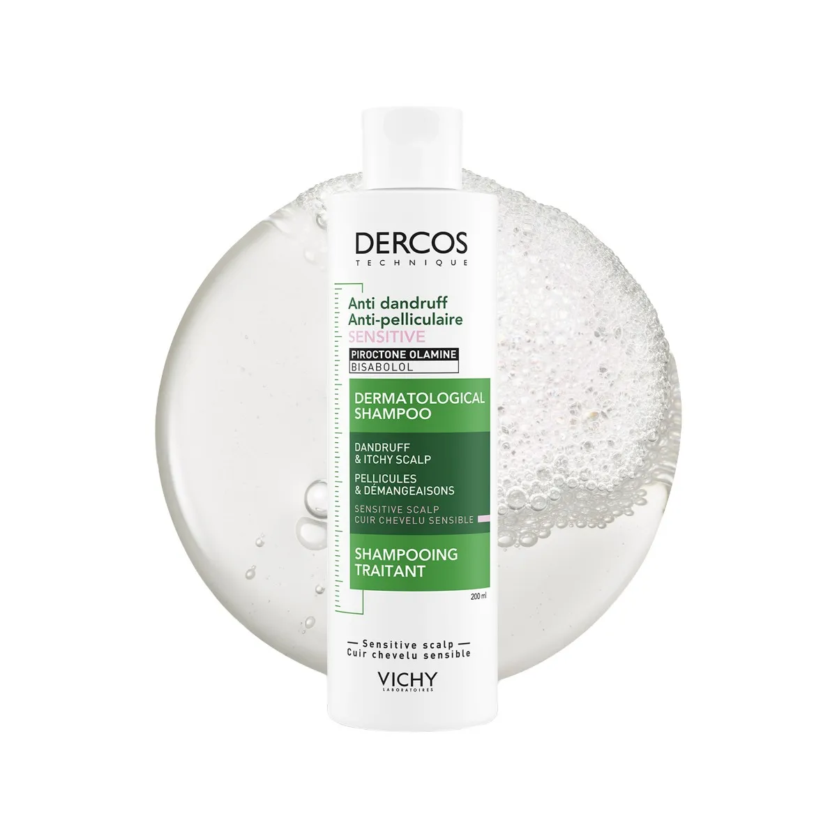 VICHY Dercos Šampón proti lupinám pre citlivú vlasovú pokožku 200 ml 1×200 ml, šampón