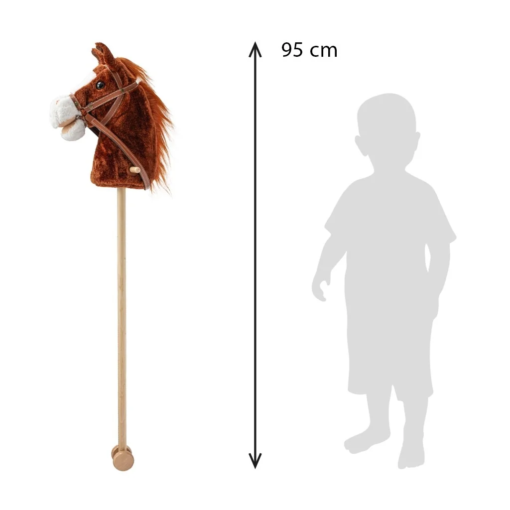 Hobby Horse so zvukom a kolieskami Bruno Baby Mix Brown , 20C56548
