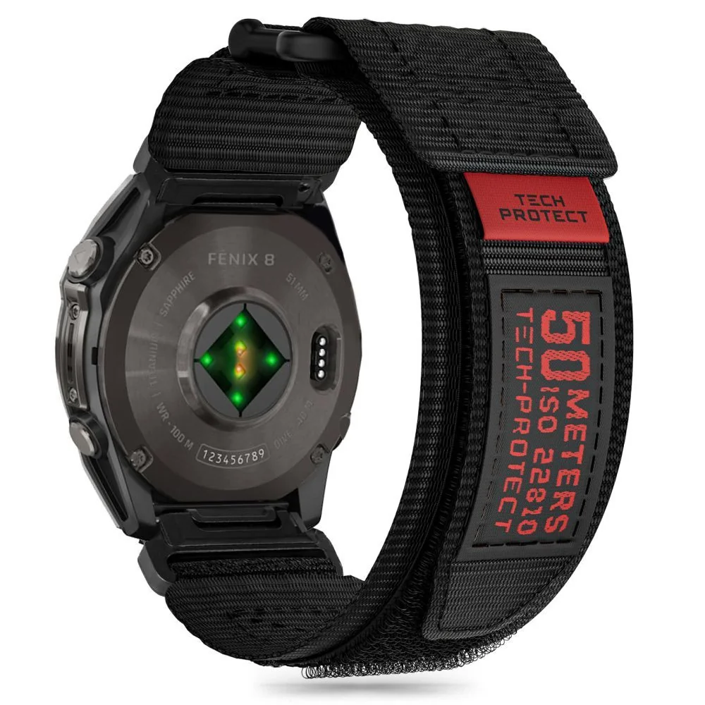 Tech-Protect Scout Pro remienok na Garmin Fenix 5 / 6 / 6 Pro / 7 / 8 47mm / E, black