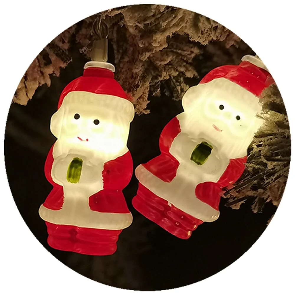 Modee Lighting LED vianočná reťaz 10 LED 1,35m 3xAA teplá biela mikuláš