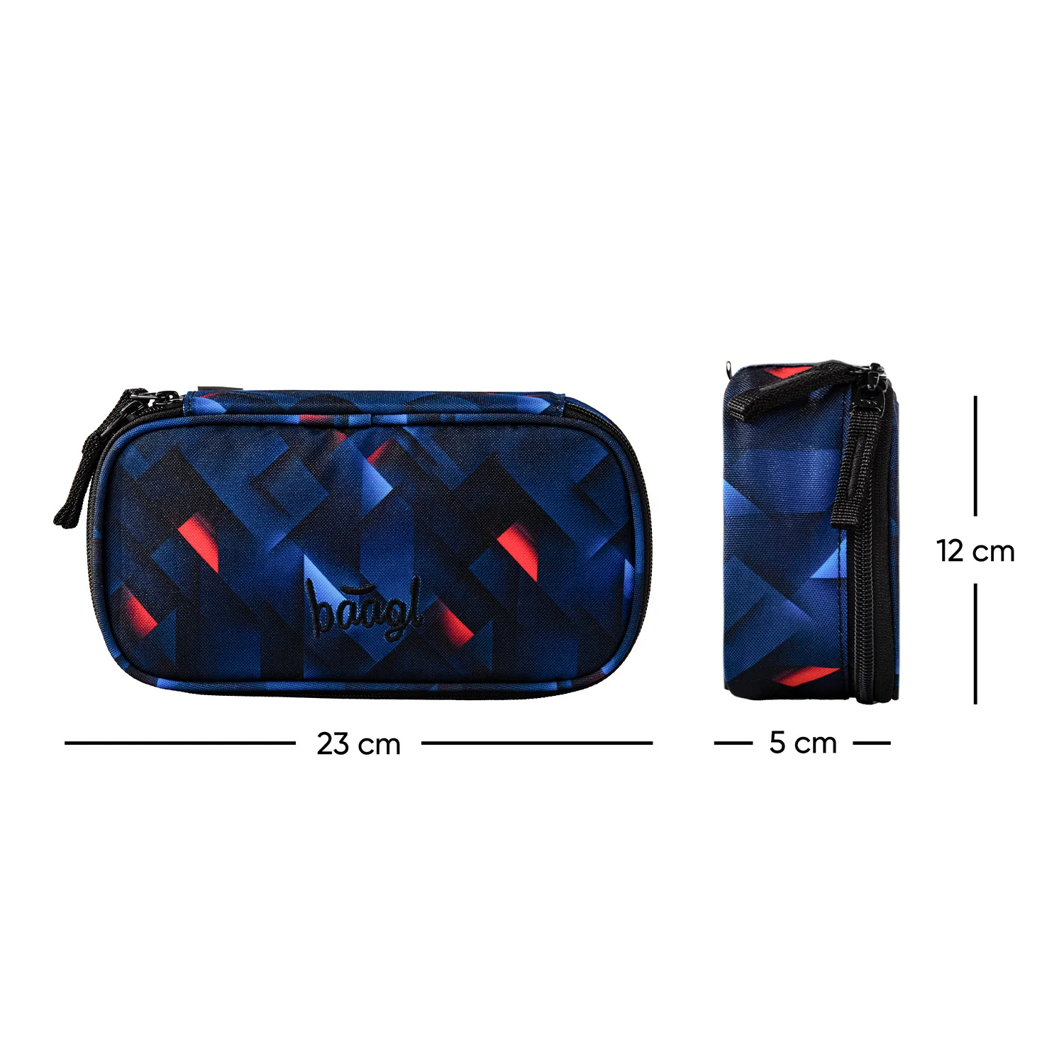 Baagl školský peračník Etui Indigo tmavomodrý, oválny