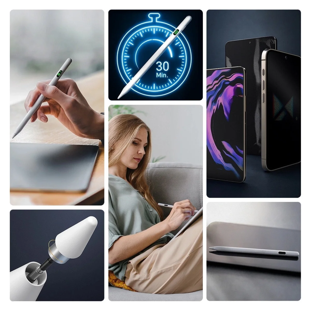MG Universal Stylus pero na tablet, biele
