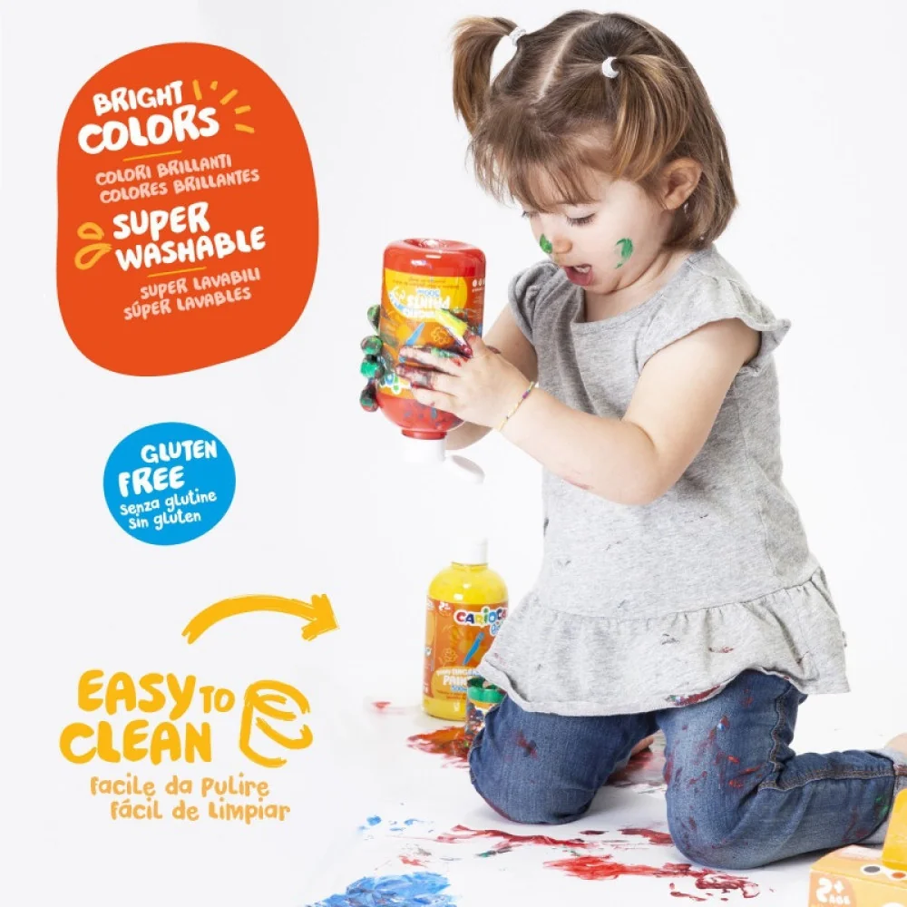 Prstová farba Baby Carioca 500ml červená-CARIOCA