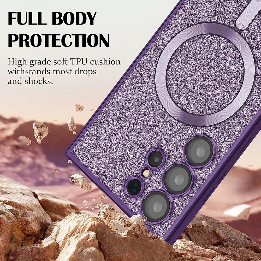 Luxury Glitter MagSafe puzdro pre Samsung Galaxy A56 5G