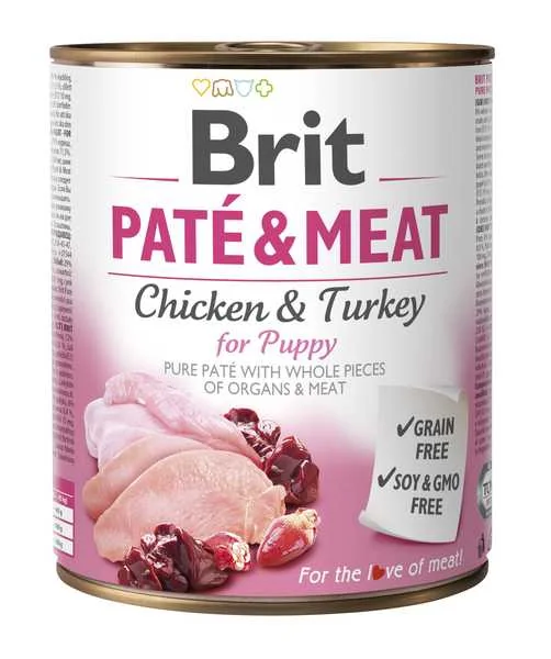 Brit Konzerva Paté & Meat Puppy 800g 1×800 g
