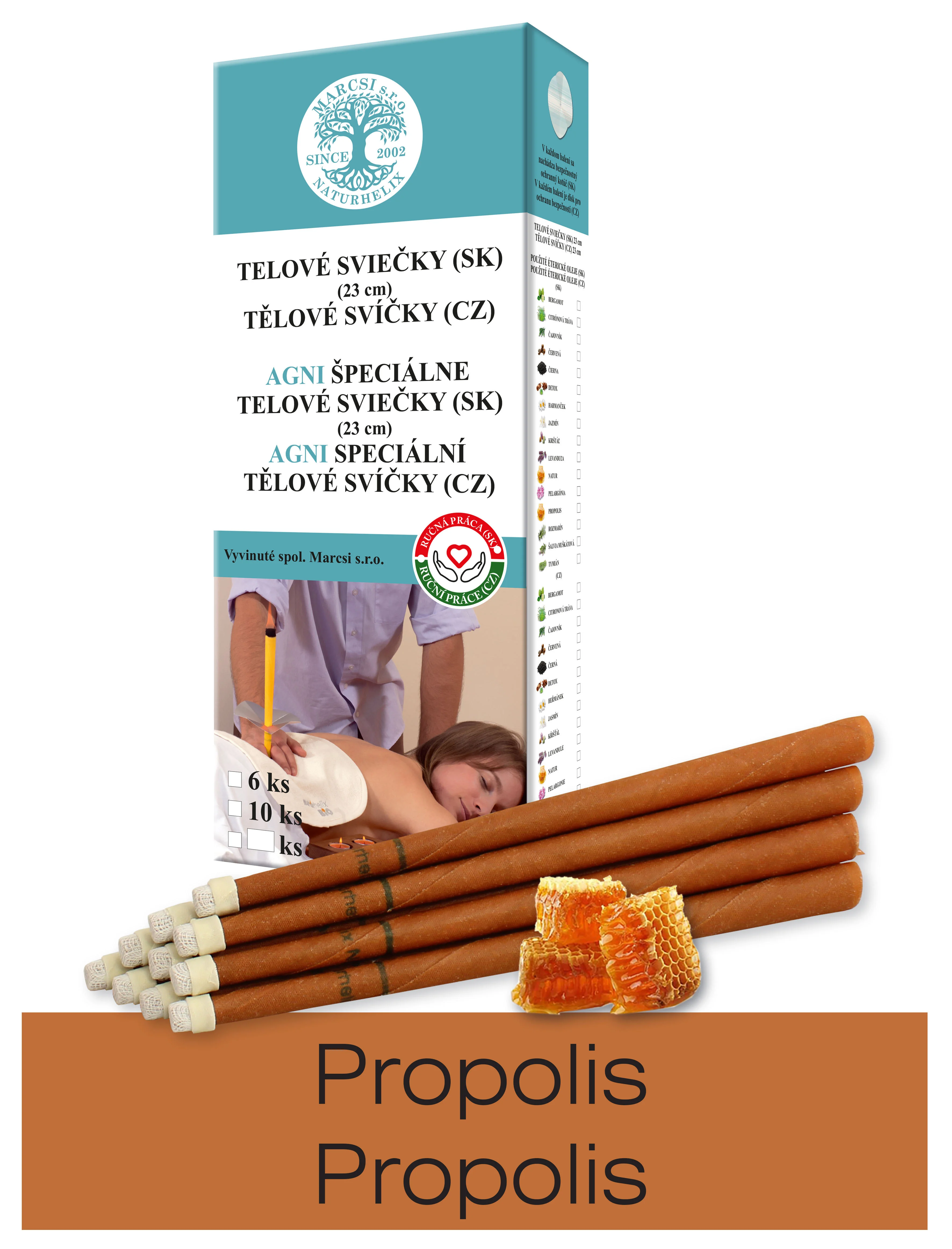 Telové sviečky PROPOLIS (set6)