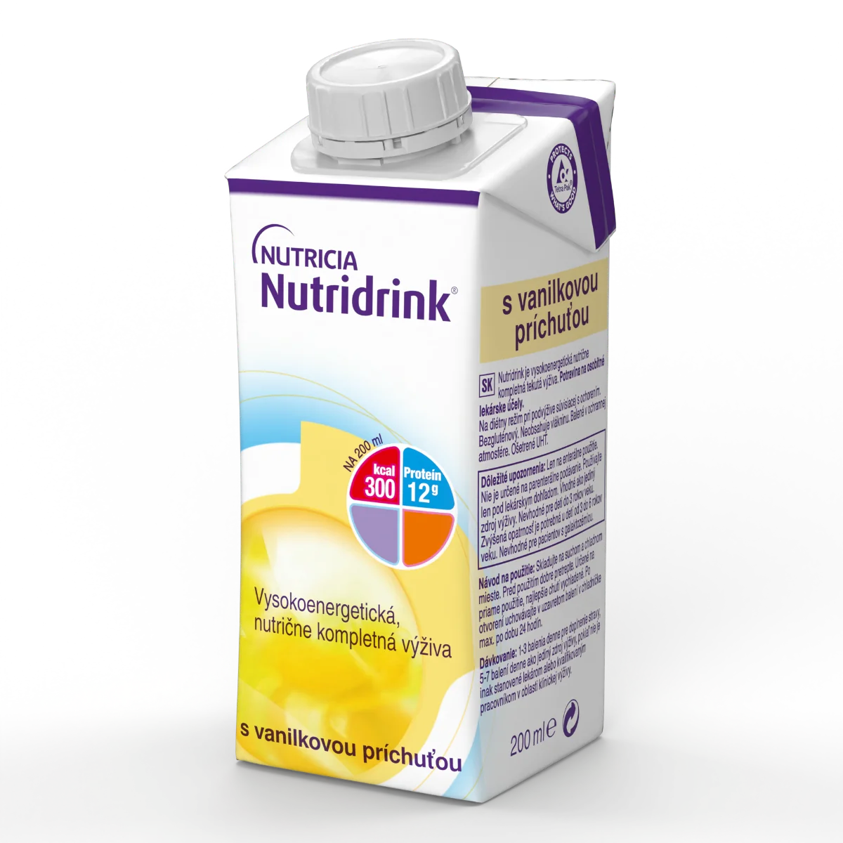 Nutridrink s vanilkovou príchuťou 1×200 ml, s vanilkovou príchuťou