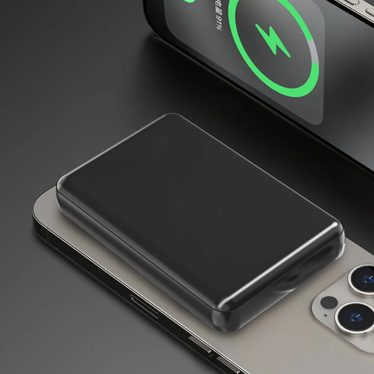 Dudao K14S MagSafe Power Bank 5000mAh USB / USB-C 20W, čierny