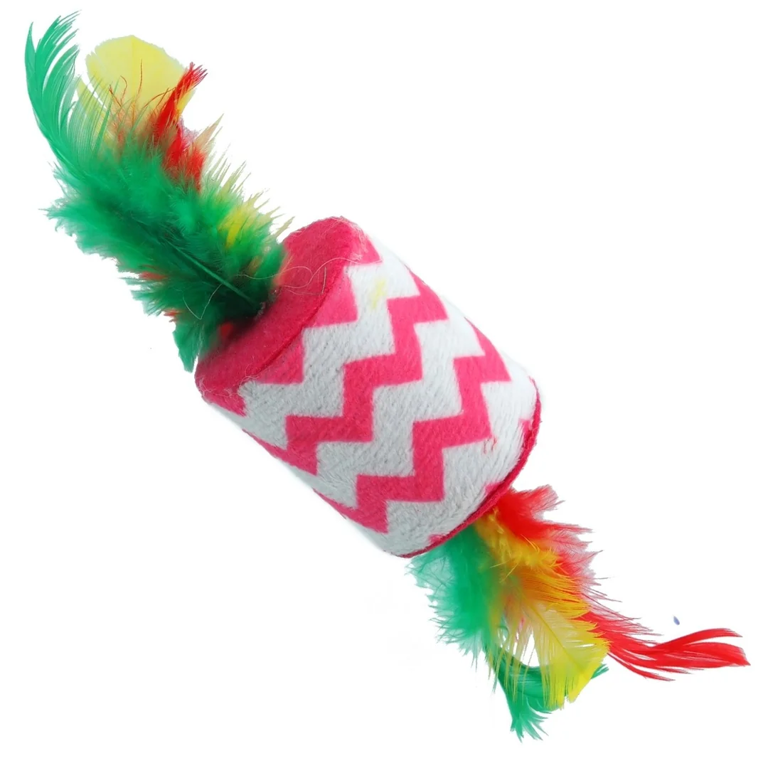 Hračka Magic Cat valec s pierkami bavlna 5cm 24ks