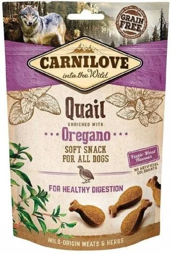 Carnilove Dog Semi Moist Snack Quail With Oregano 1×200 g, suchá maškrta pre psy