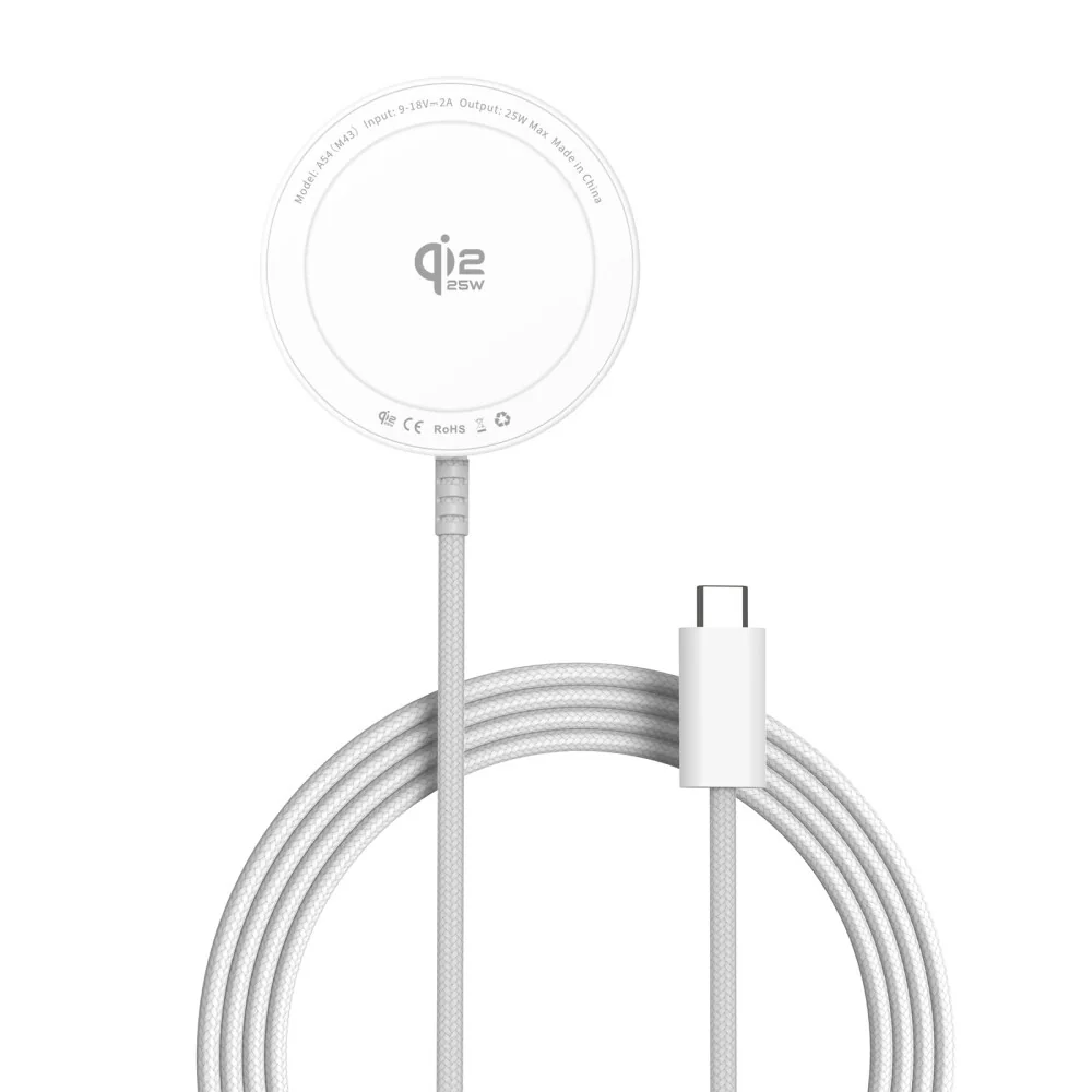 Tech-Protect A54 bezdrôtová MagSafe nabíjačka 25W QI2.2, biela