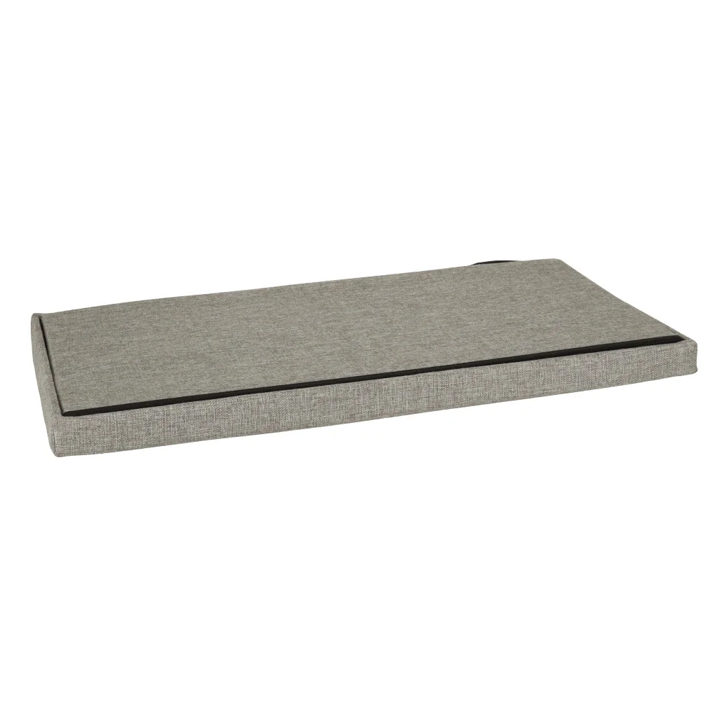 Skladací puf s úložným priestorom sivý veľký 76 × 38 × 38 cm
