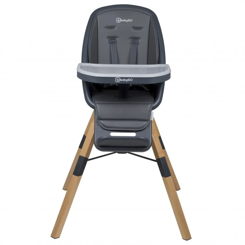BABYGO jedálenská stolička CAROU 360° Grey