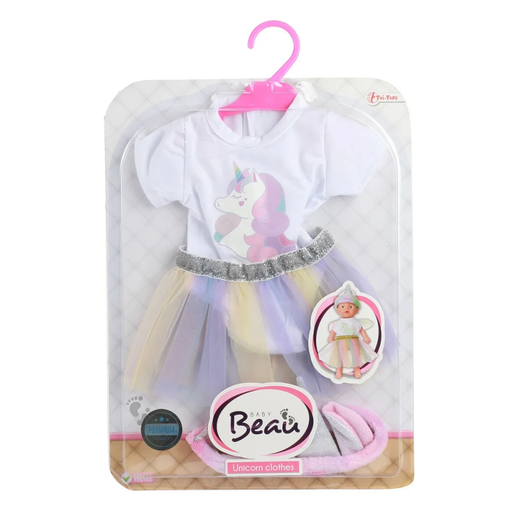 Oblečenie pre bábiku -Jednorožec- šaty+klobúčik-Toi Toys