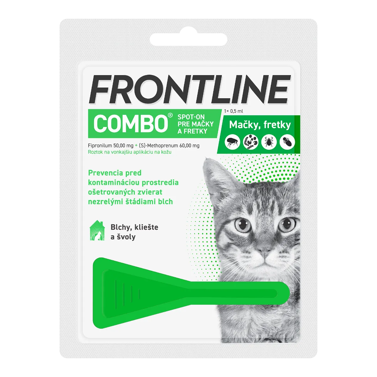 FRONTLINE COMBO spot-on pre mačky - 1 x 0,5 ml