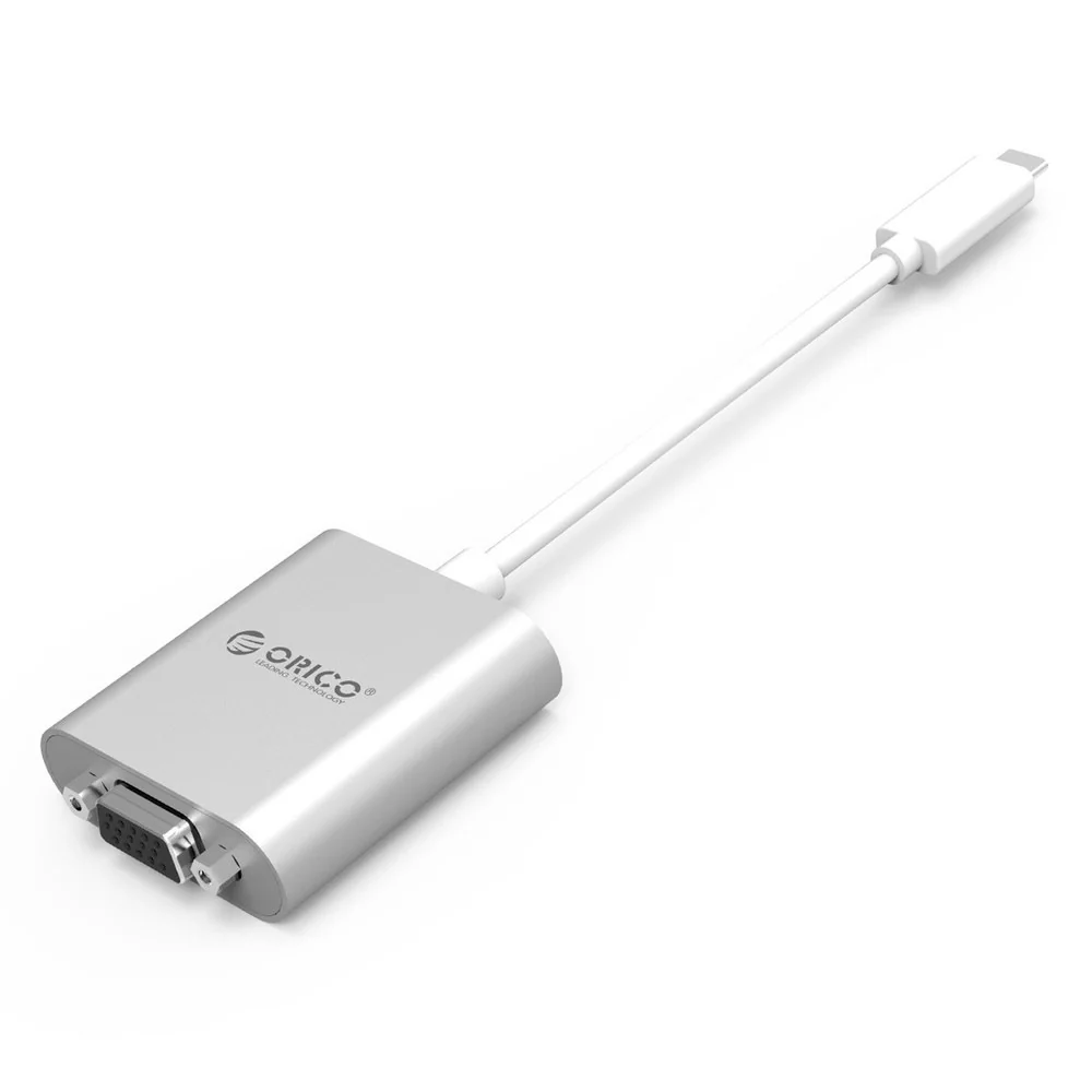 Orico PTAV adaptér USB-C / 3.5mm - VGA, biely