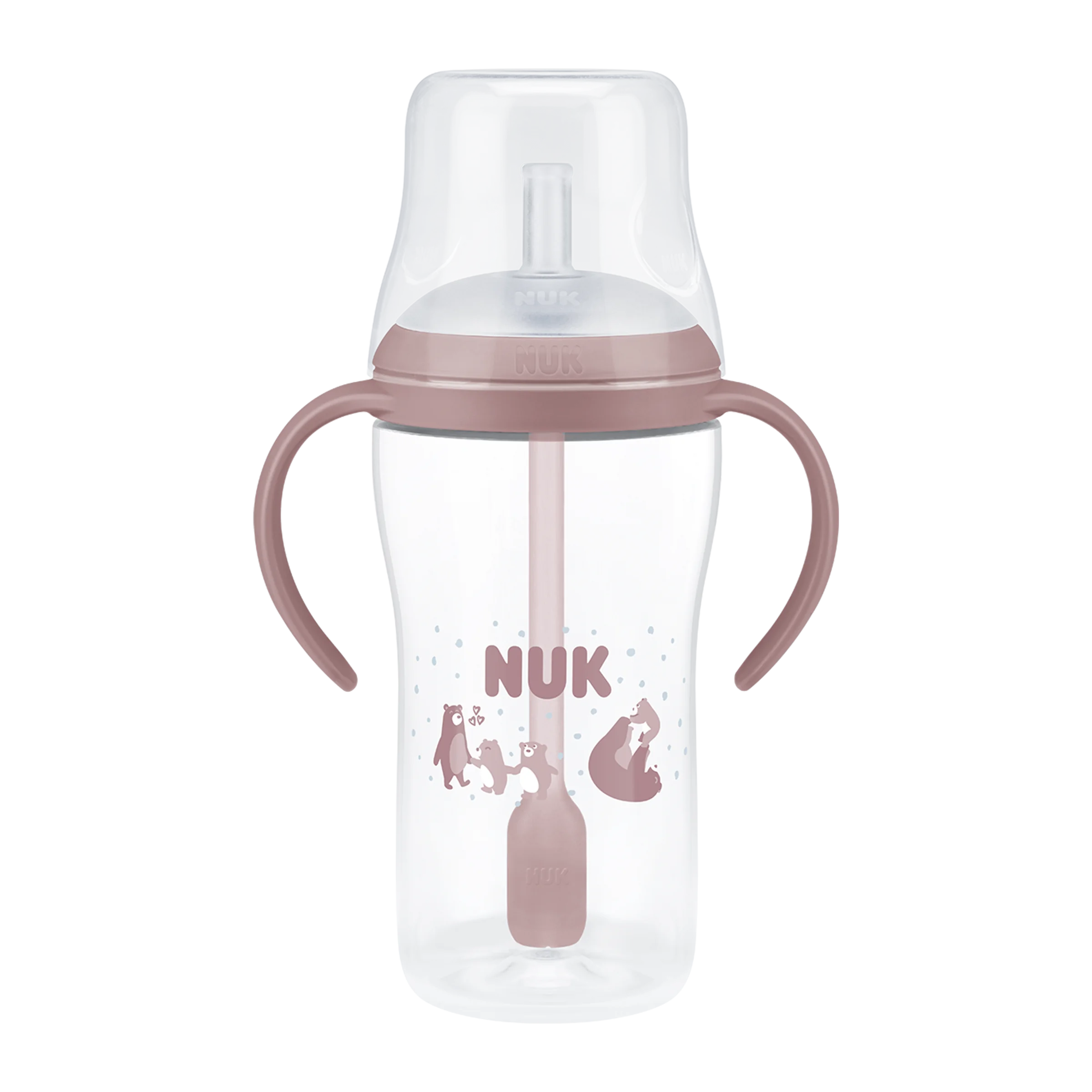 NUK flaša na uč. Perfect Match slamka BEAR 260 ml 1 ks