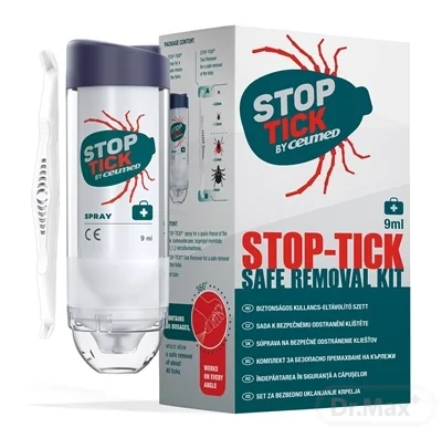 CEUMED STOP-TICK 1×1 set, sada na odstránenie kliešťov (zmrazovací roztok 9 ml + odstraňovač + skúmavka)