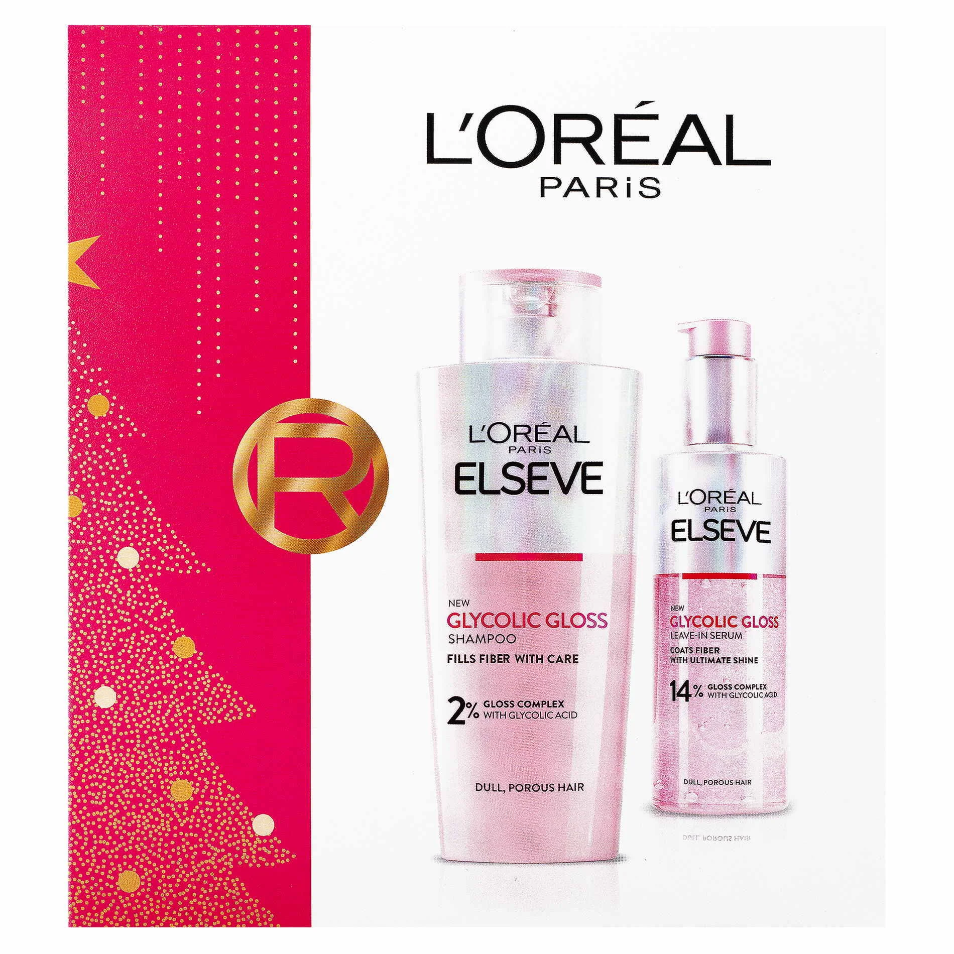 L'Oréal Paris Glycolic Gloss set Vánoční balíček 2025 1 set