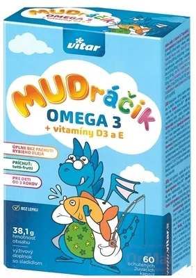 MUDráčik Omega 3 + Vitamíny D3, E