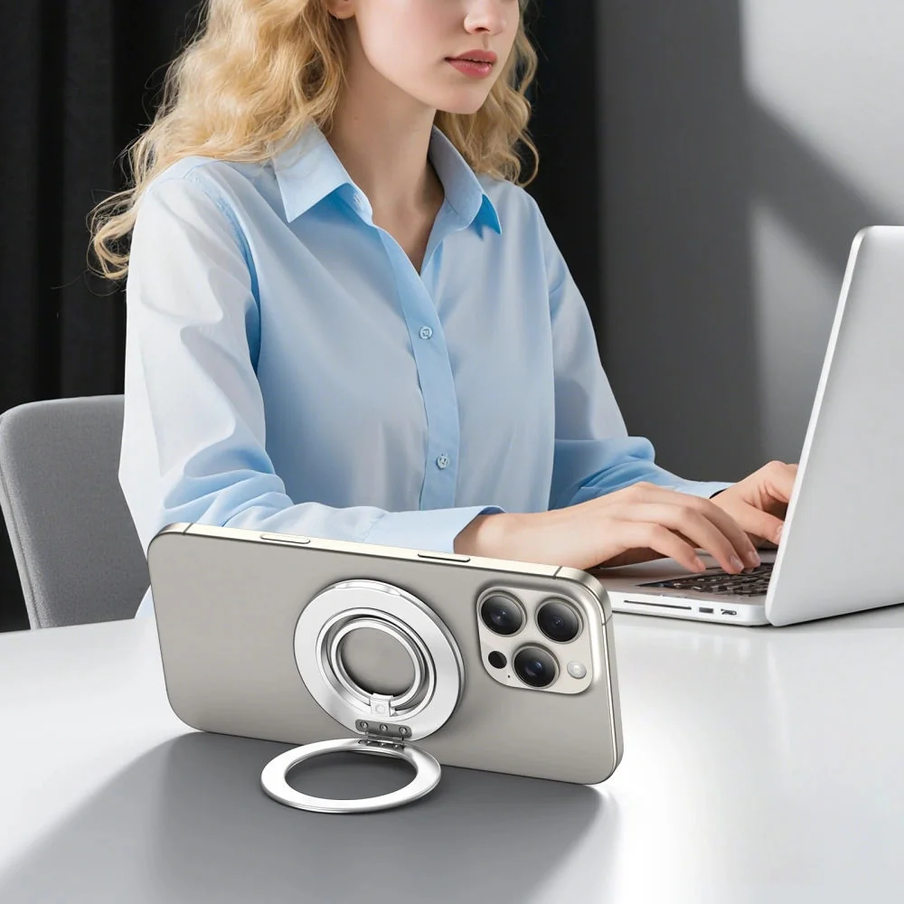 Tech-Protect Ring MagSafe držiak na mobil na prst, strieborný