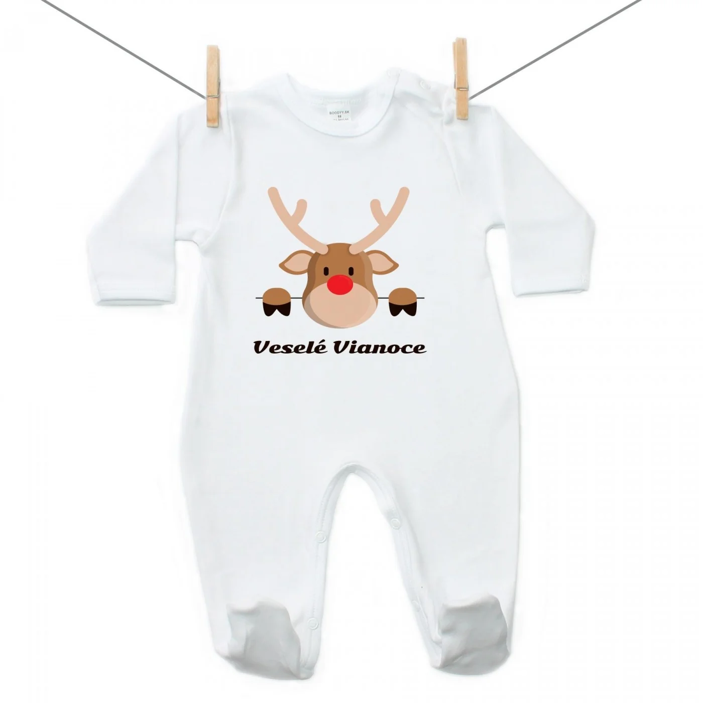 Boodyy Overal Veselé Vianoce so sobom Veľkosť: 92