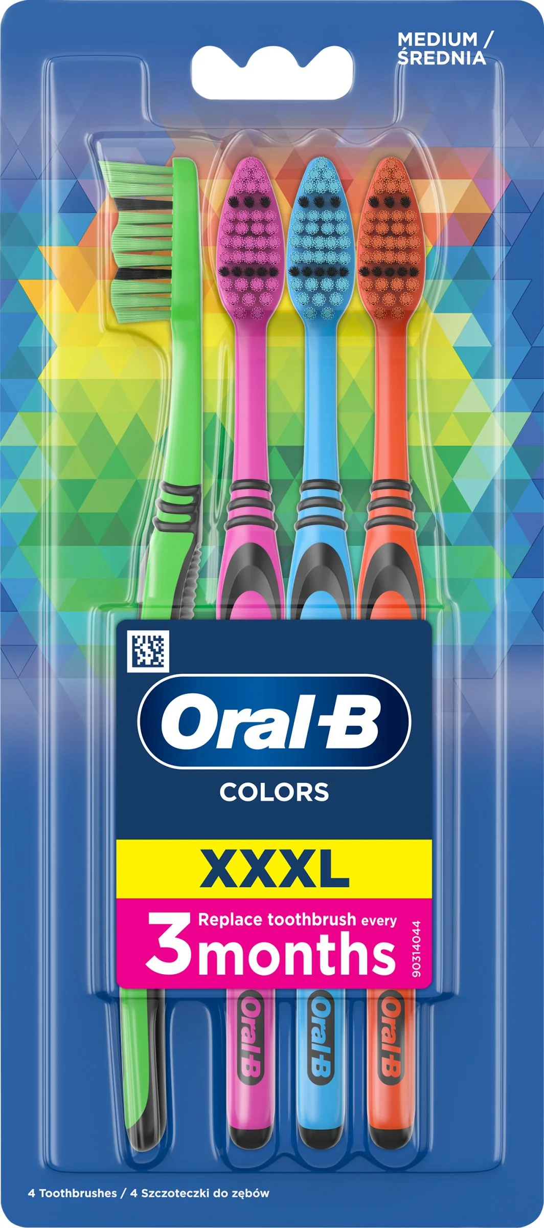 Oral B Kefka 3-Effect 40 Medium 1×4 ks, zubná kefka