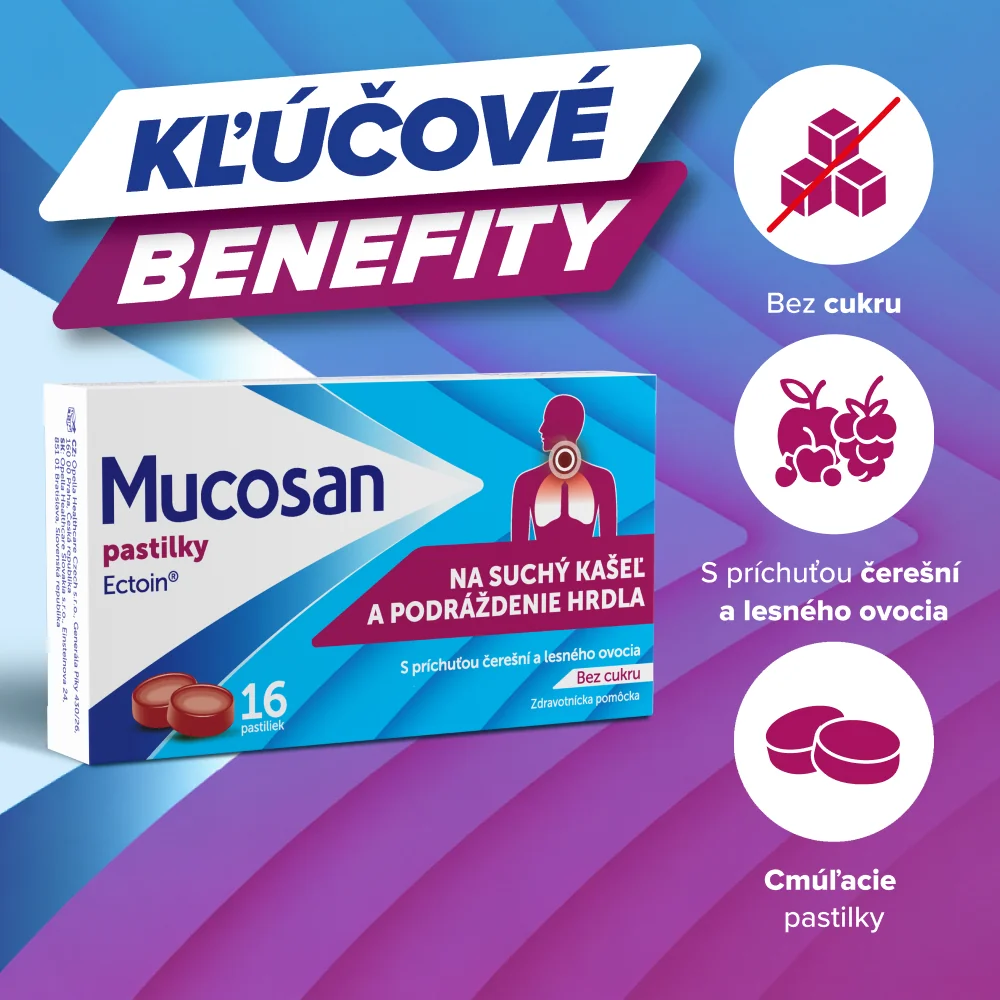 Mucosan pastilky 16 ks