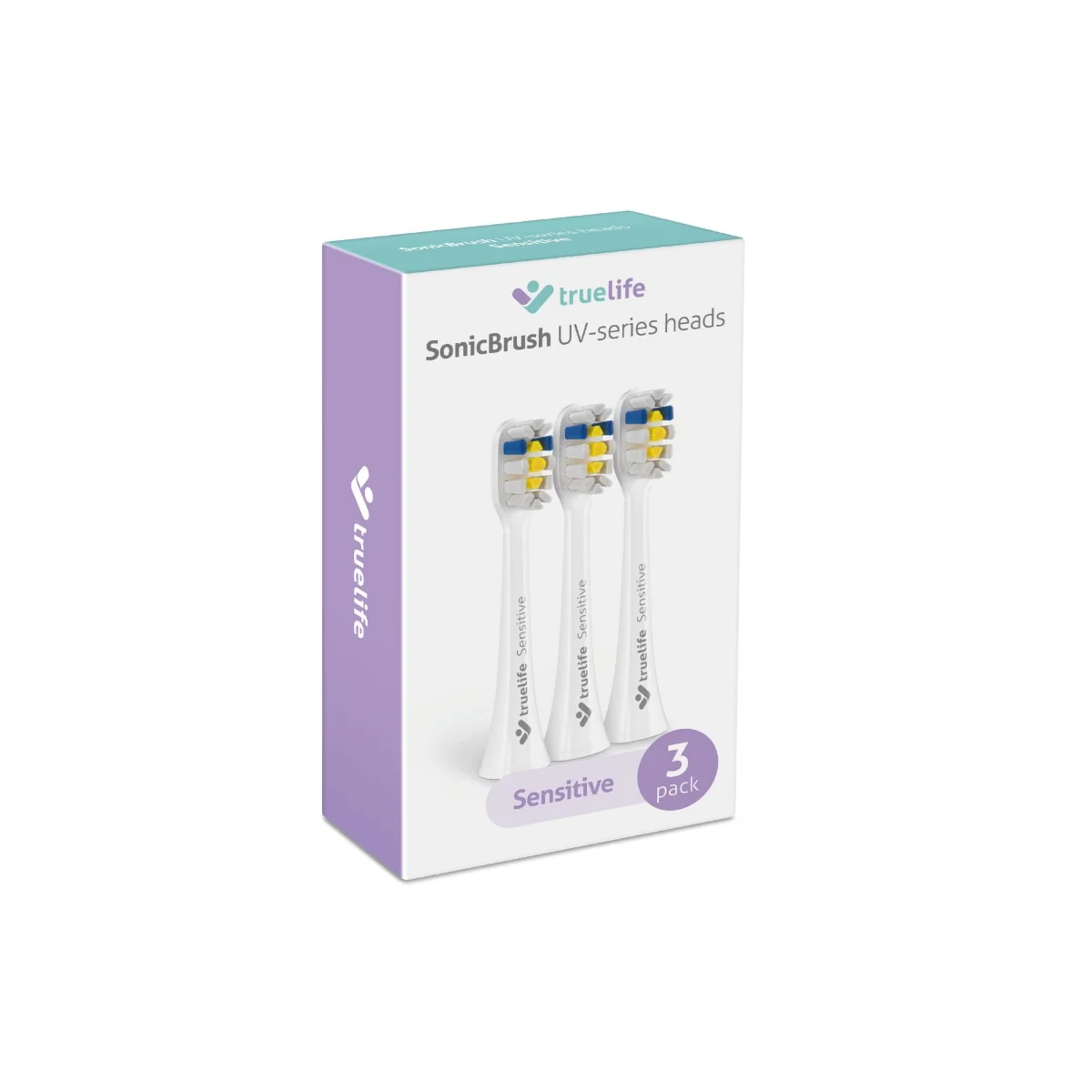 TrueLife SonicBrush UV-series heads Sensitive white 3 pack 1×3 ks, náhradné hlavice