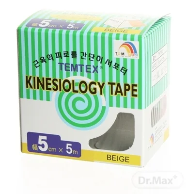 Temtex kinesio tape Classic, béžová tejpovacia páska 5cm x 5m 1×1 ks, tejpovacia páska