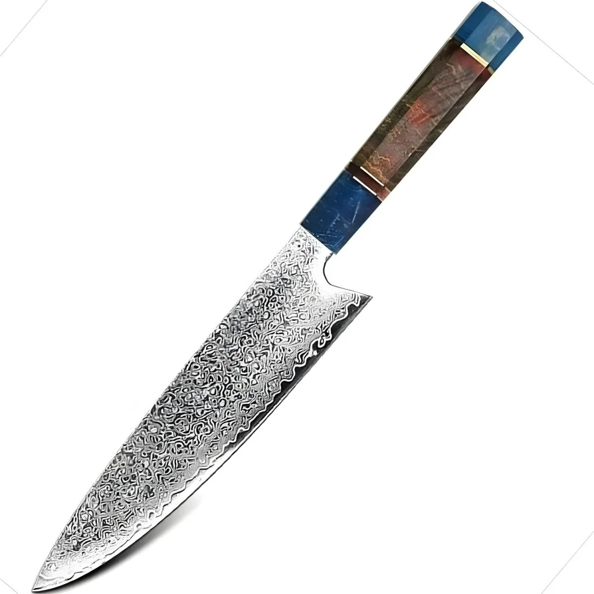 Damaškový kuchynský nôž Yorokobi - Chef/Multifarebná Chef nôž, 35 cm