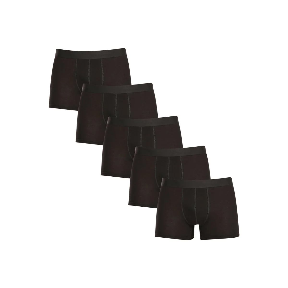 5PACK pánske boxerky nadrozmer čierne (5NBX001) 8XL