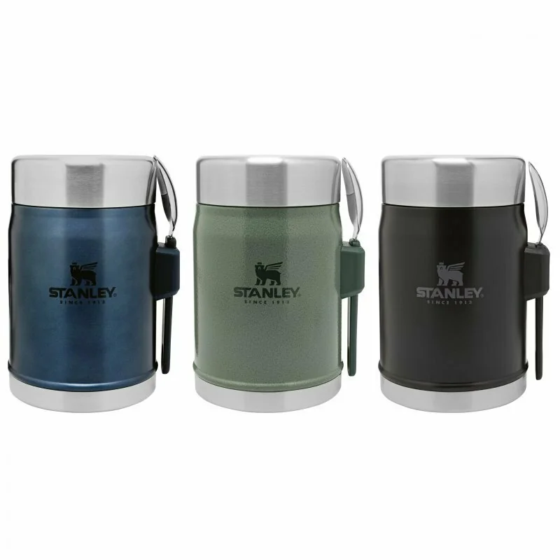 STANLEY CLASSIC series Food Jar With Spork - Hammertone Green 0,4L (4pcs/box)