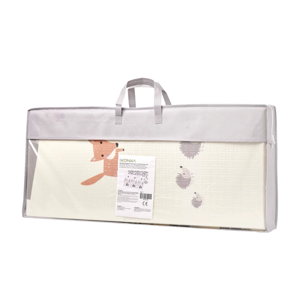 Obojstranná skladacia penová podložka pre deti 180 × 200 cm, slony/les