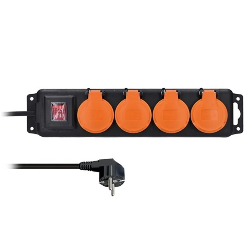 Predlžovací kábel 3m/4z 3x1,5 IP44 SOLIGHT PP332